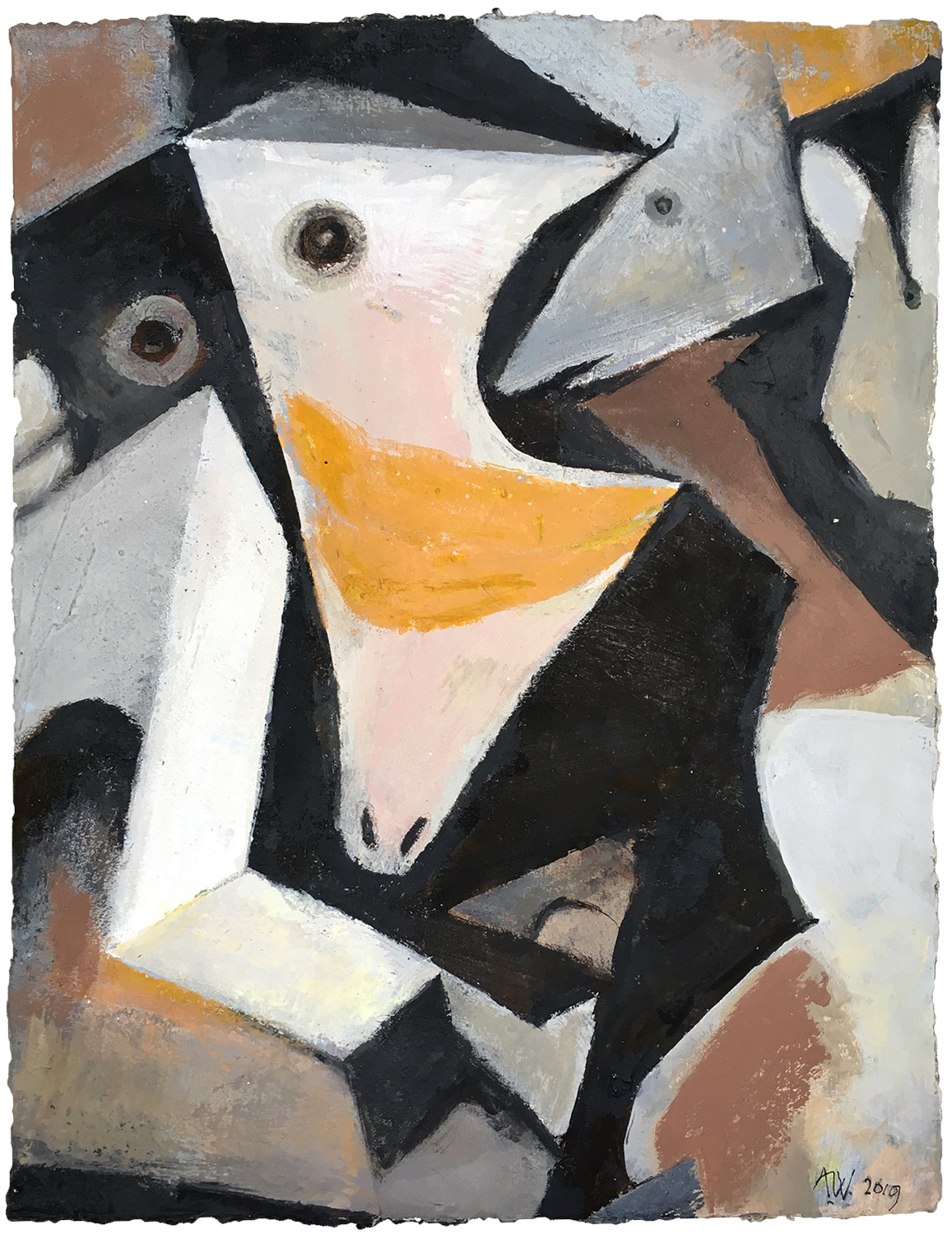 Multi Headed 2018-19, 38 x 30 cm