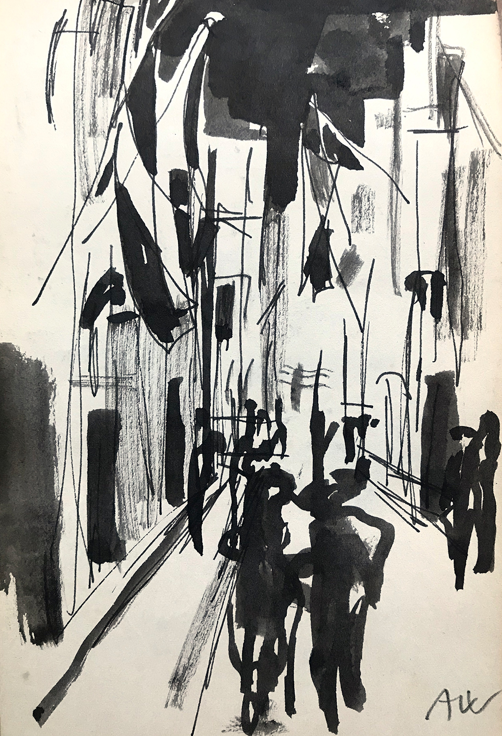 Sketchbook Drawing 1960, 18 x 11 cm